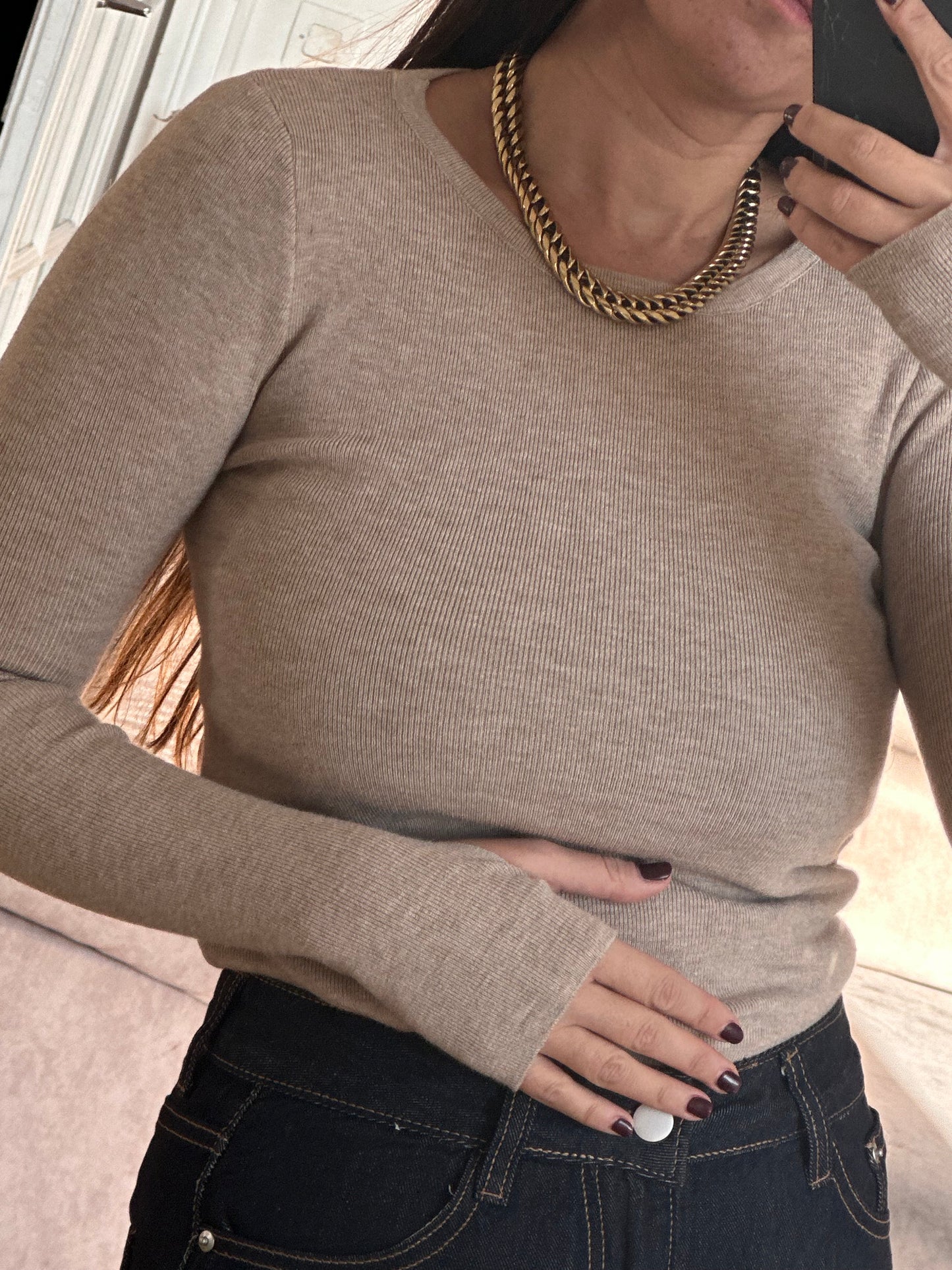 Top « pull » mitaine