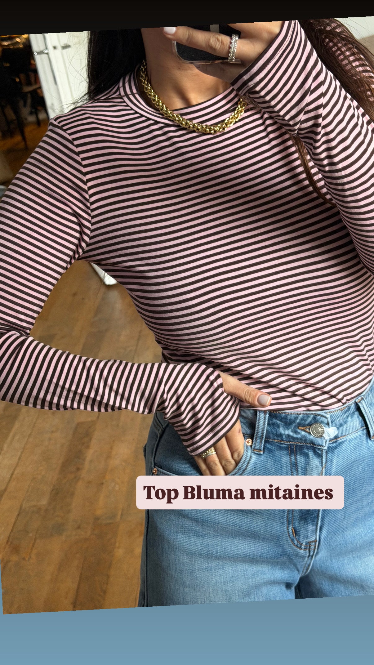 Top mitaines rayé